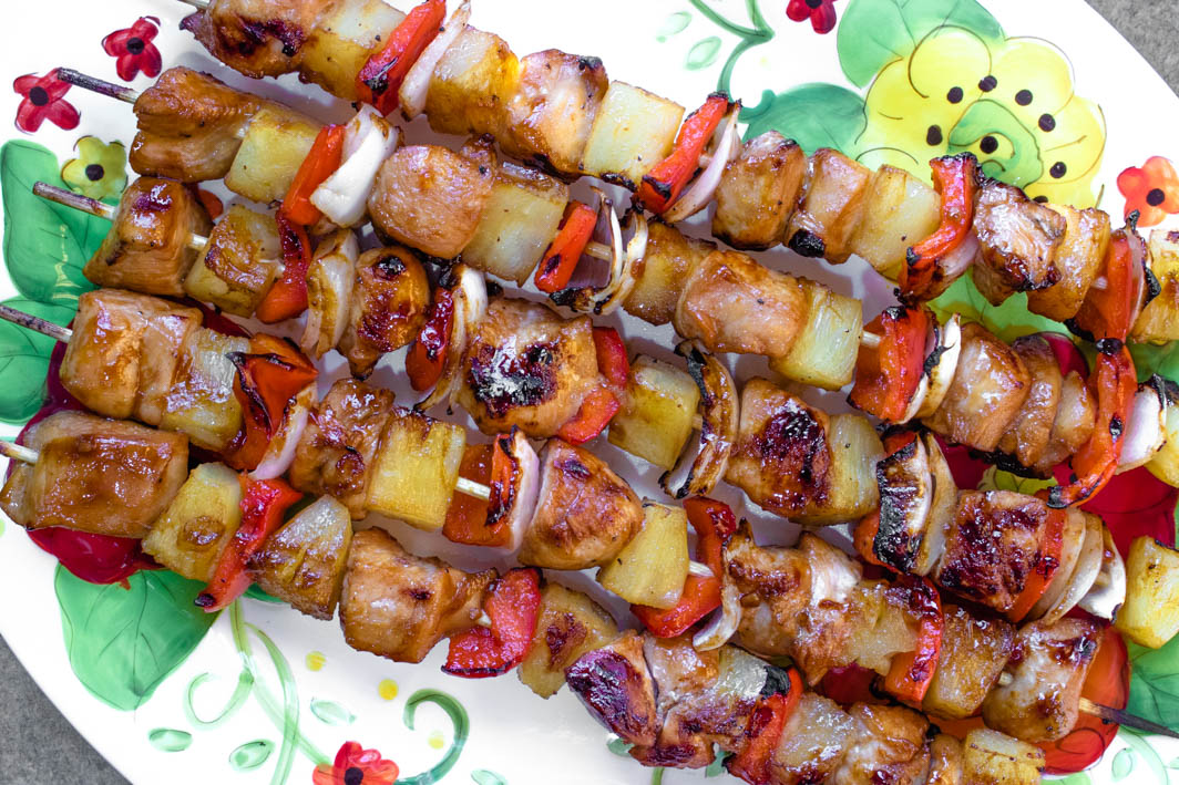 Hawaiian Bacon Pineapple Chicken Kebabs